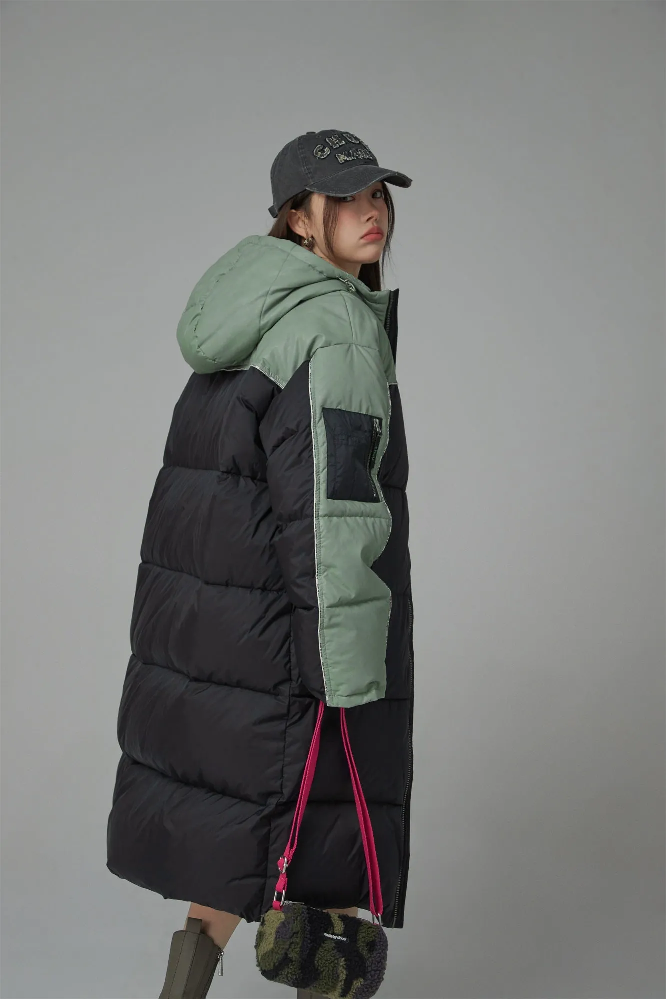 Hoodie Duck Down Long Padding Coat