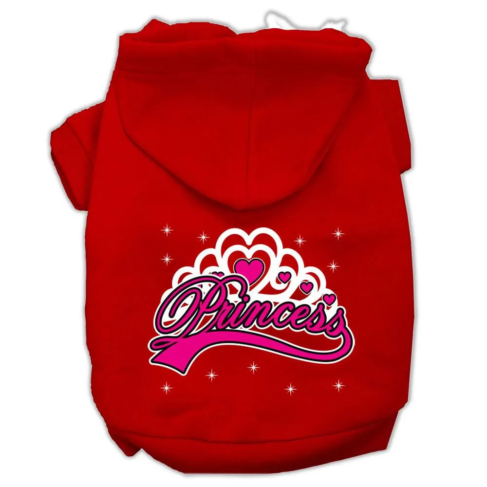 I'm a Princess Screen Print Pet Hoodies Red Size XXL (18)