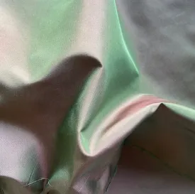 Iridescent Grass Green Silk Taffeta (Made in India)