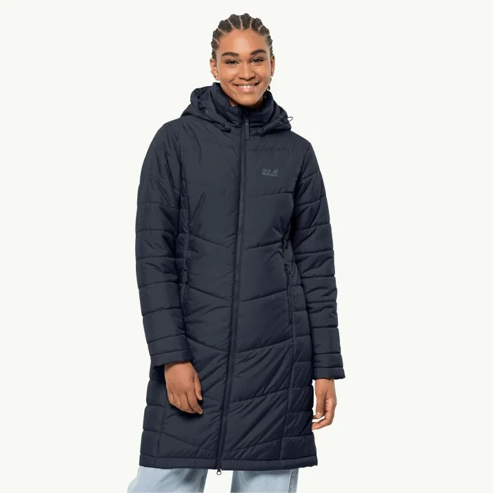 Jack Wolfskin Ladies North York Padded Coat Night Blue