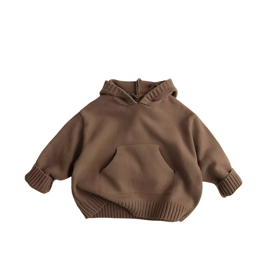 Kari Knitted Hoodie Sweaters with Front Pocket