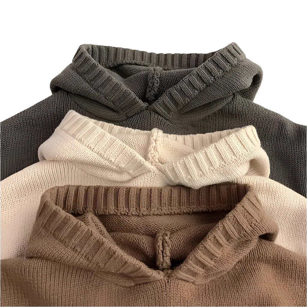 Kari Knitted Hoodie Sweaters with Front Pocket