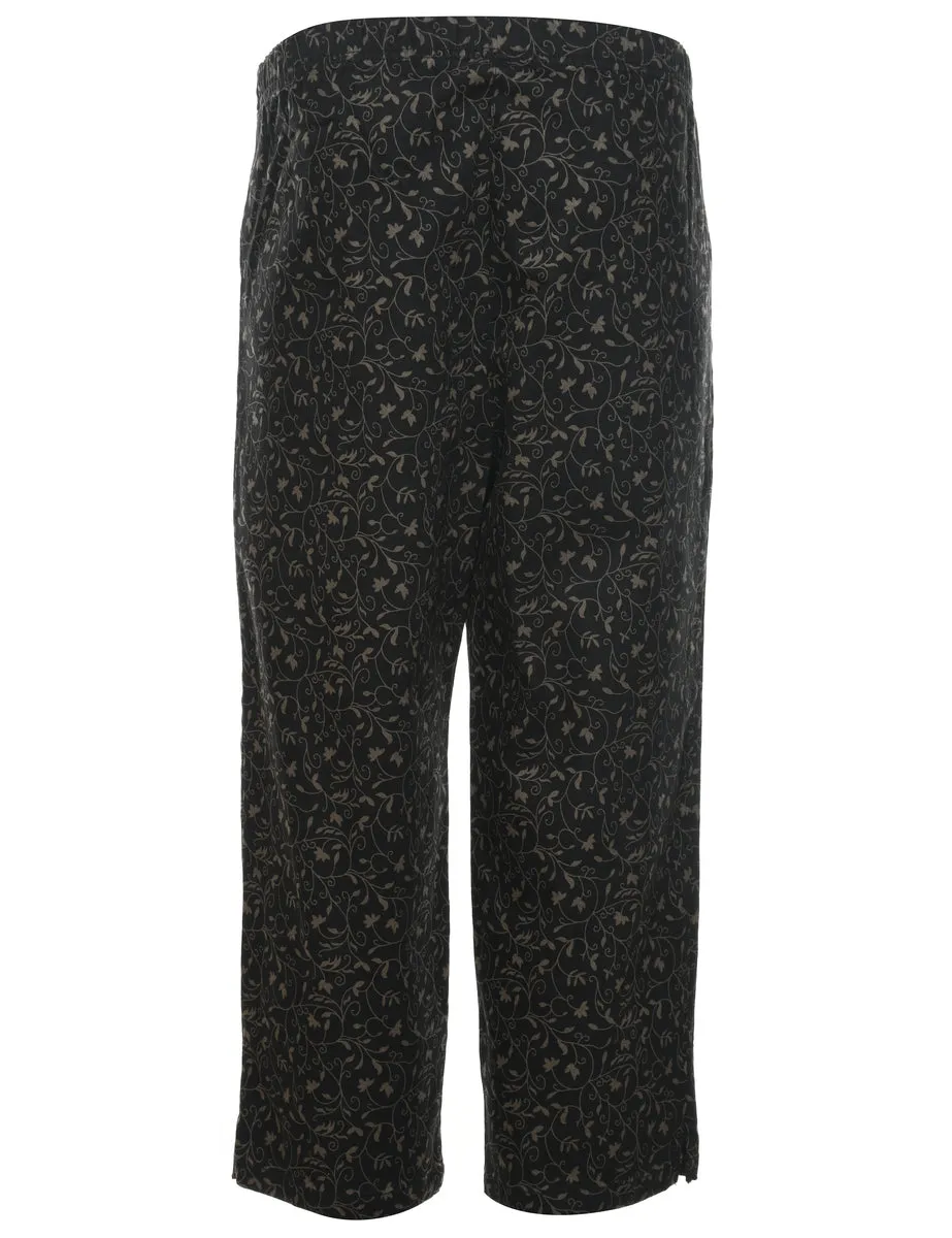 Leafy Print Trousers - W28 L23