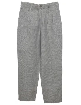 Lee Grey Dogtooth Trousers - W28 L28