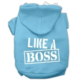 Like a Boss Screen Print Pet Hoodies Baby Blue Size XXL (18)