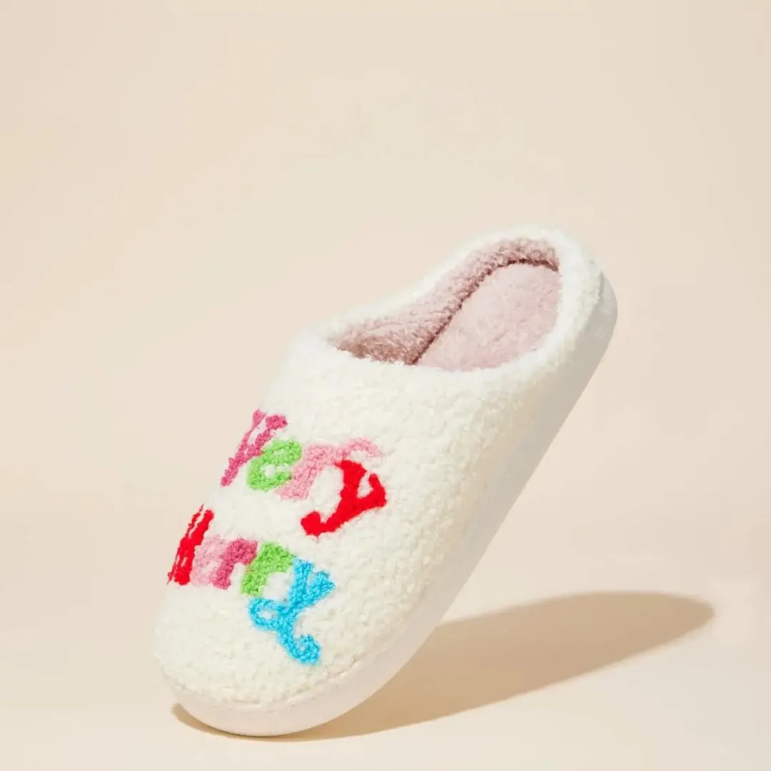 Lilla Haven Very Merry Christmas Home Slippers