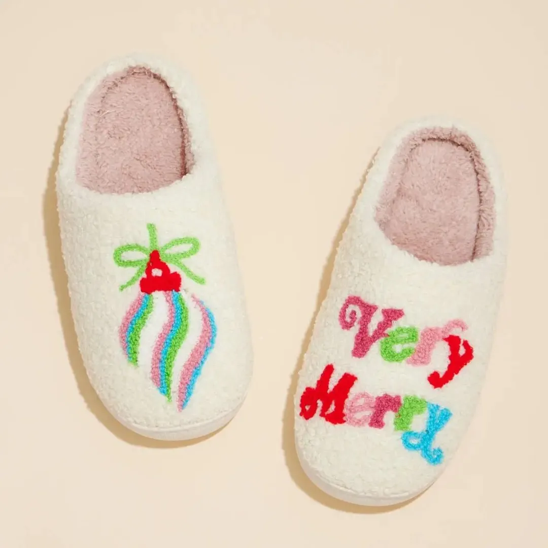 Lilla Haven Very Merry Christmas Home Slippers