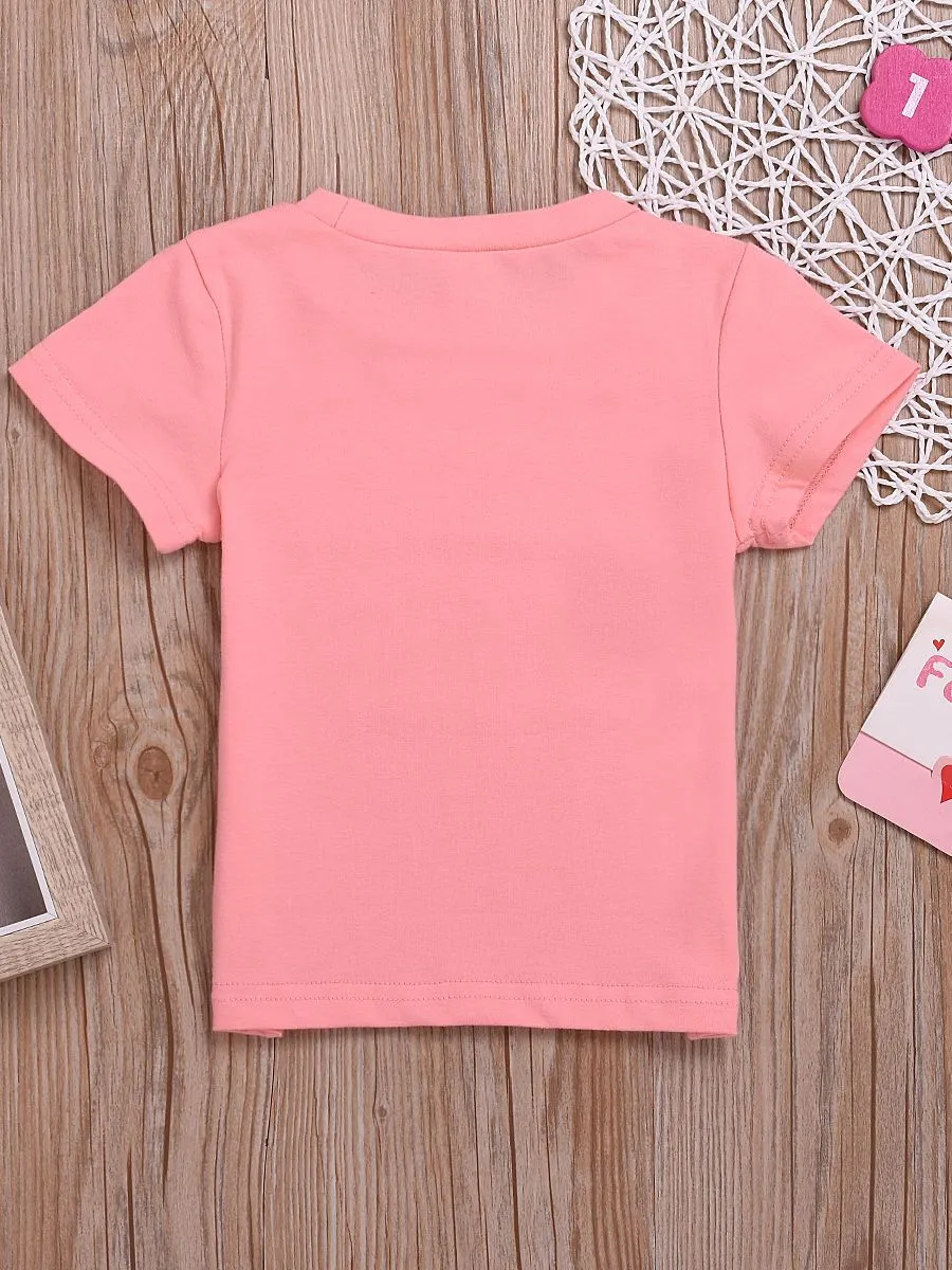 MAMA'S BESTIE Pink T-shirt For Baby Little Girl Newborn Tops