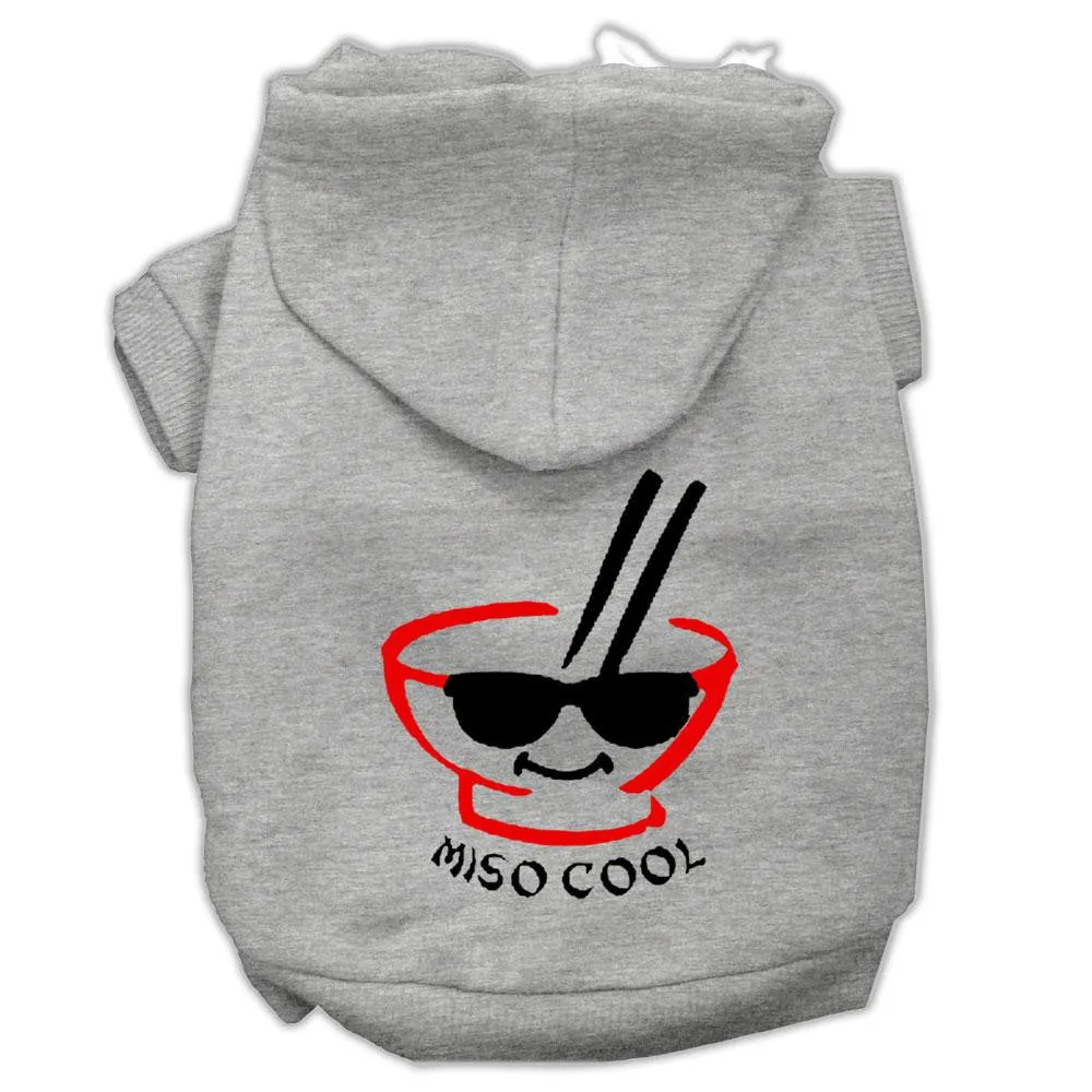 Miso Cool Screen Print Pet Hoodies Grey Size Xl (16)