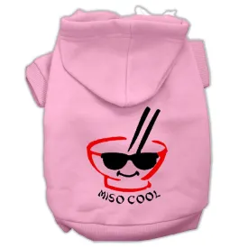 Miso Cool Screen Print Pet Hoodies Pink Size Med (12)