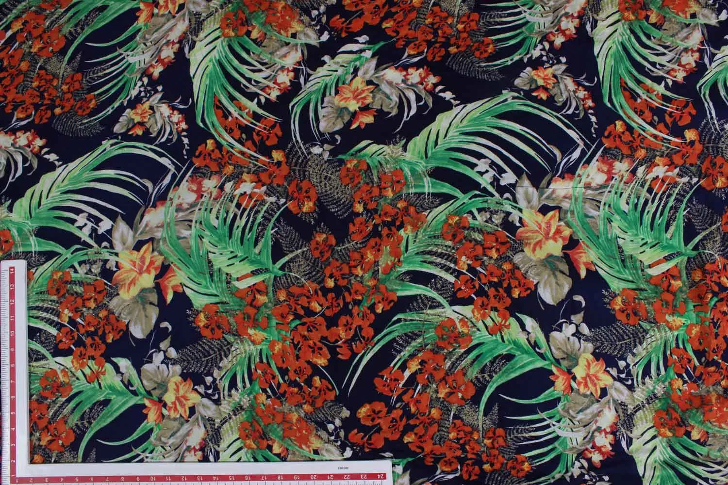 Multicolor Floral Printed Viscose Fabric