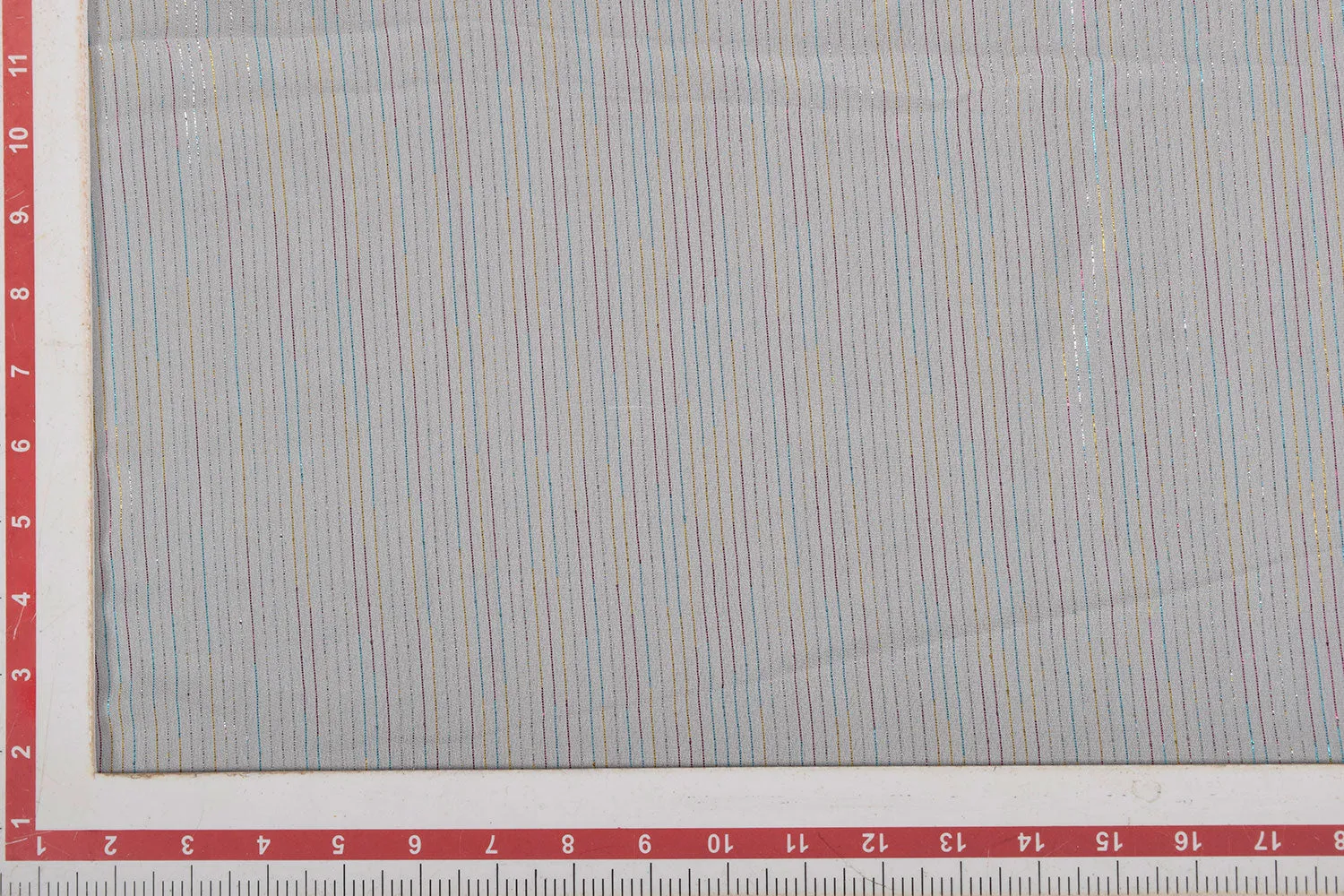 Multicolor Stripes Viscose Georgette Jacquard Fabric