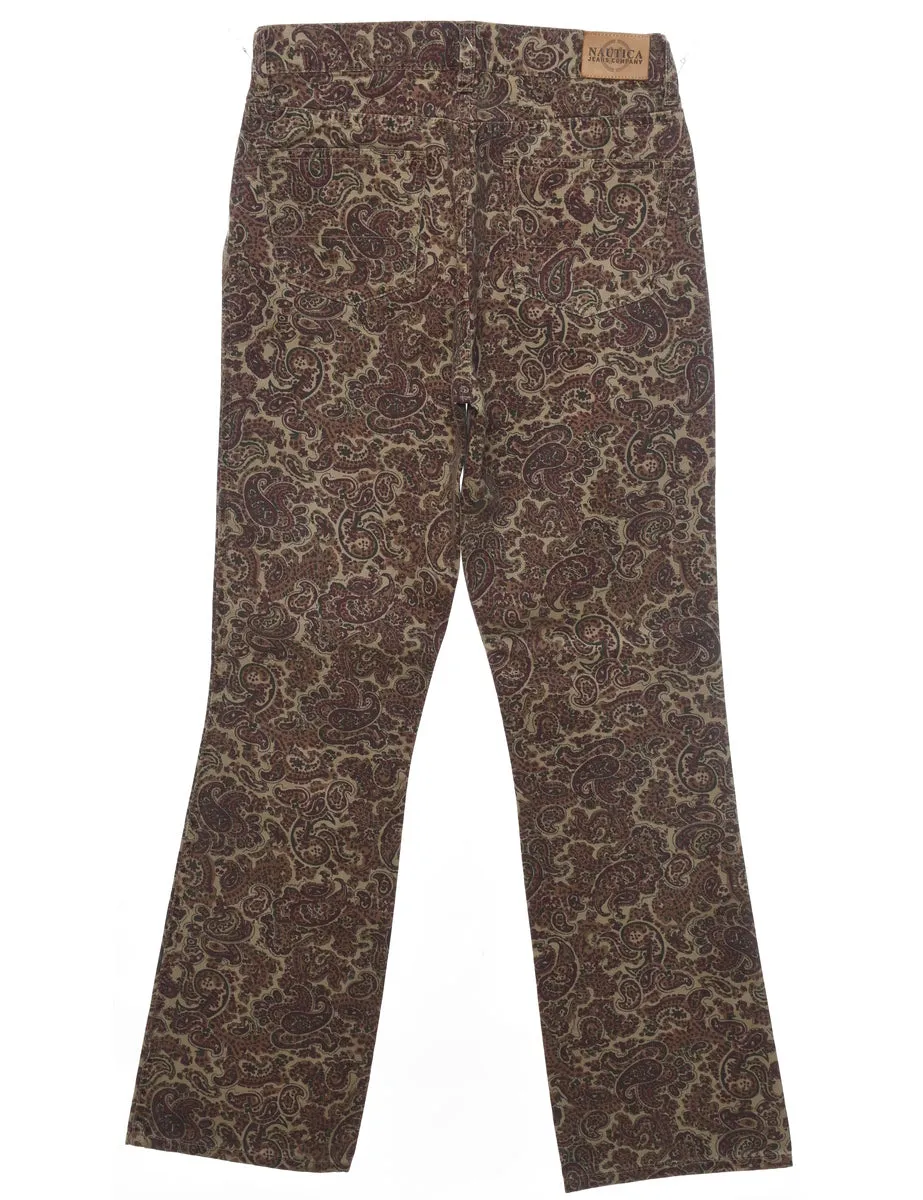 Nautica Paisley Pattern Trousers - W28 L31