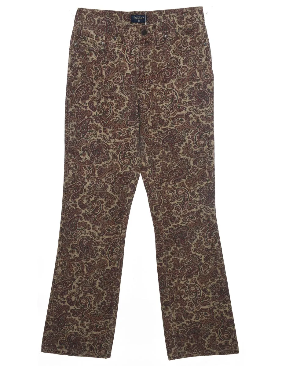 Nautica Paisley Pattern Trousers - W28 L31