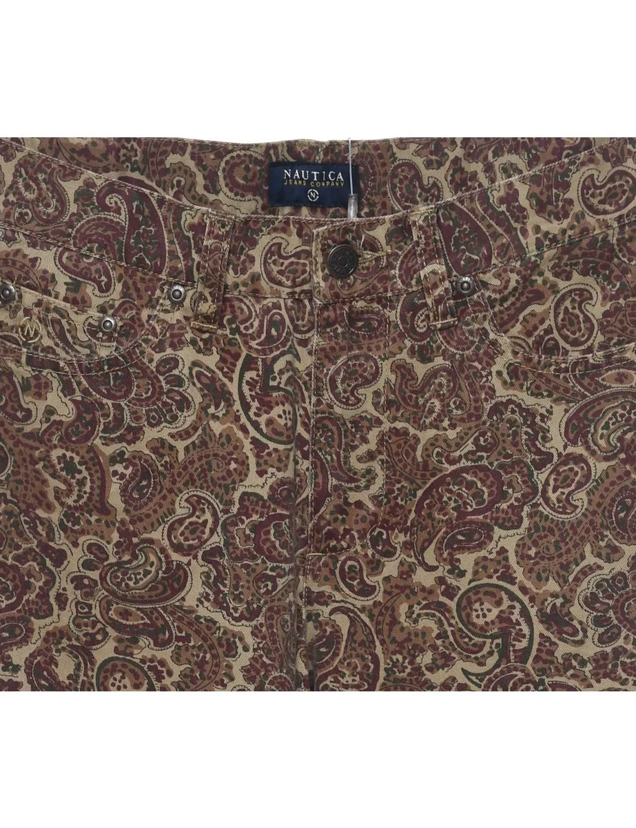 Nautica Paisley Pattern Trousers - W28 L31