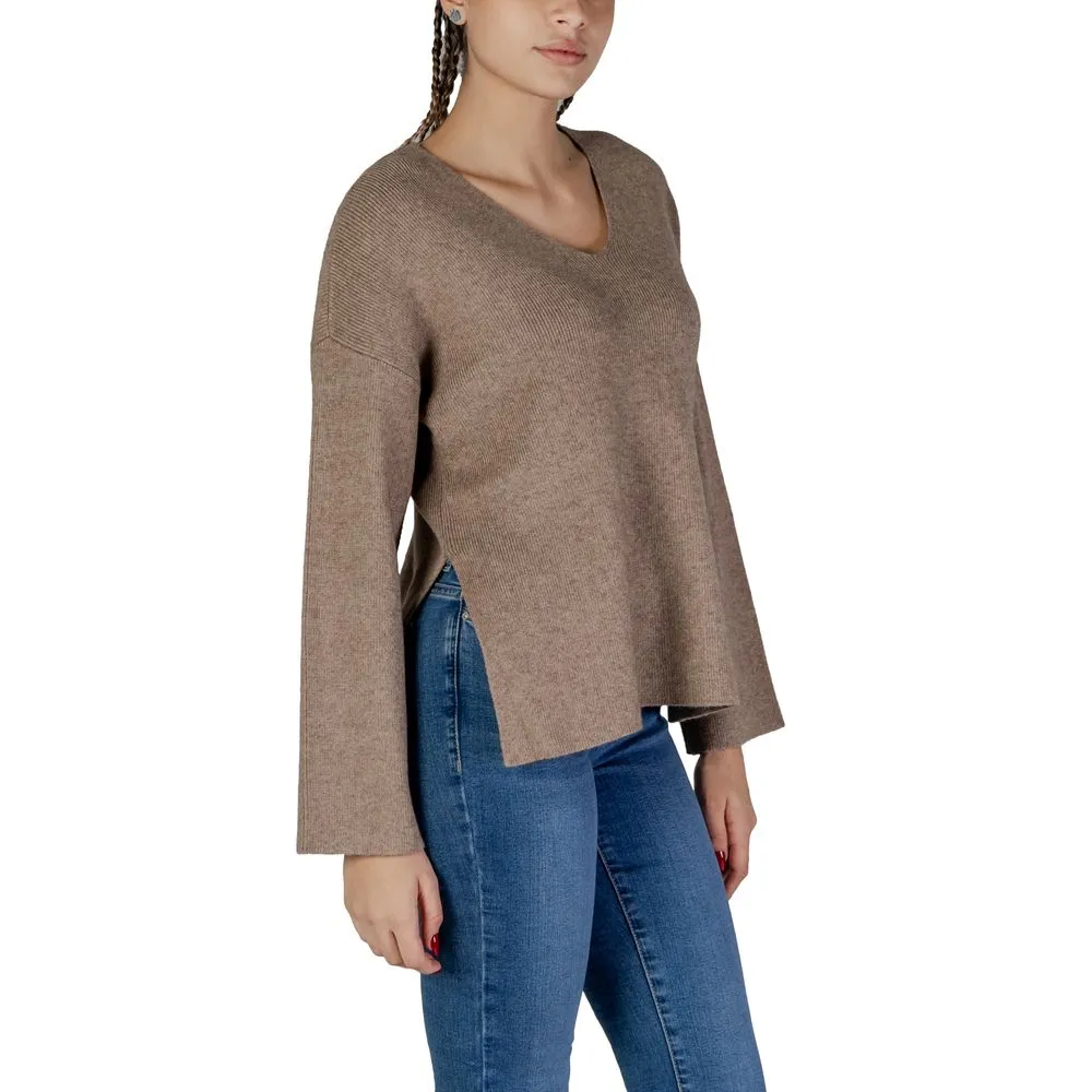 Only Brown Viscose Sweater