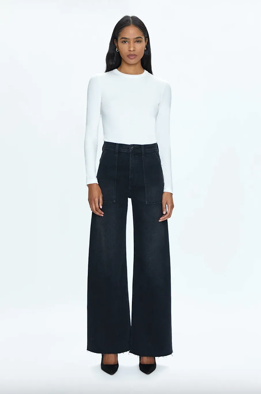 penny high rise utility wide leg - collins