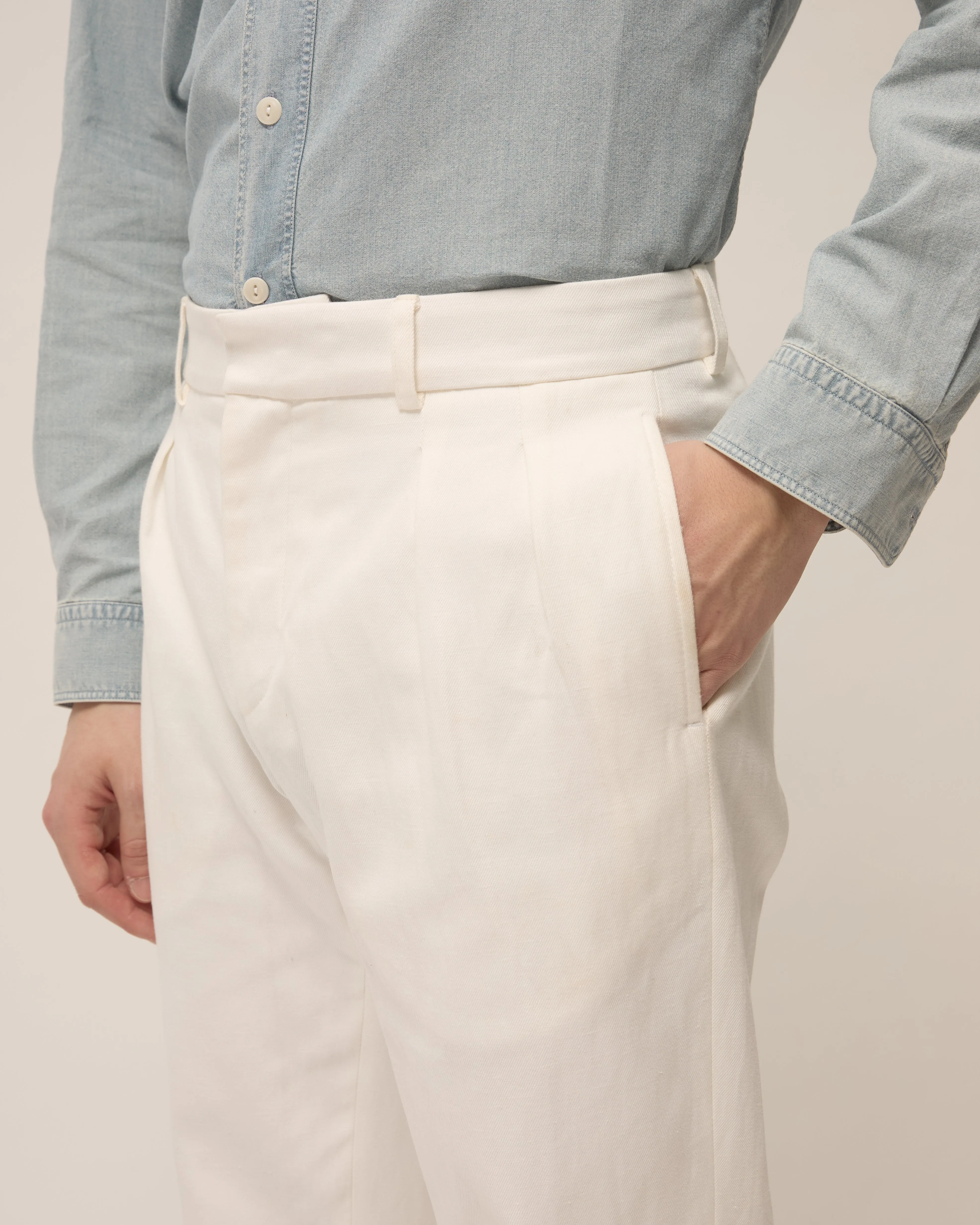 Piero - Ecru - Cotton Linen Twill