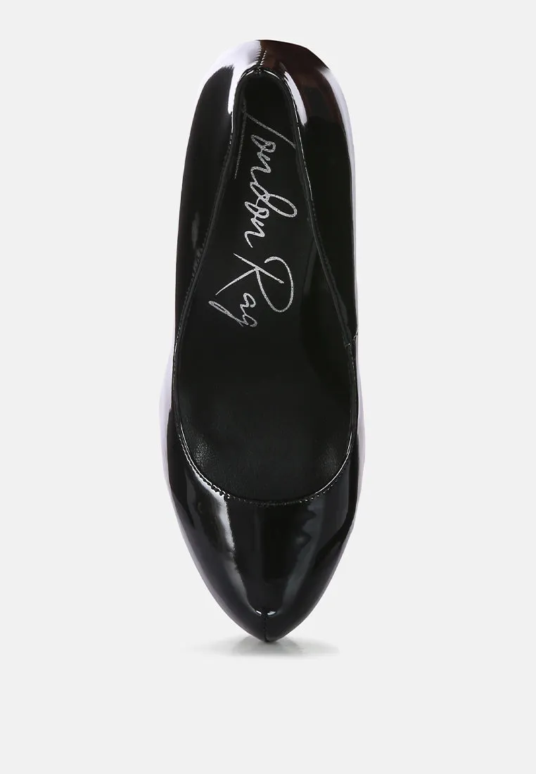 Pismis Patent Faux Leather Stiletto Pumps