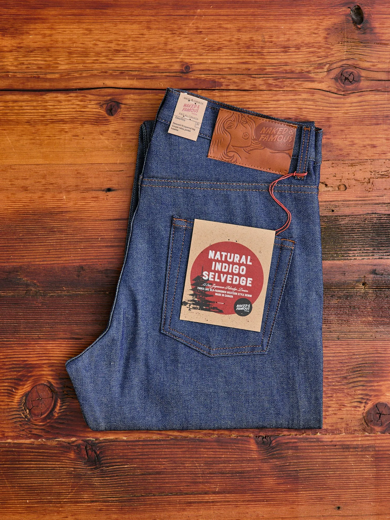 "Natural Indigo Selvedge" 12.5oz Selvedge Denim - Easy Guy Fit