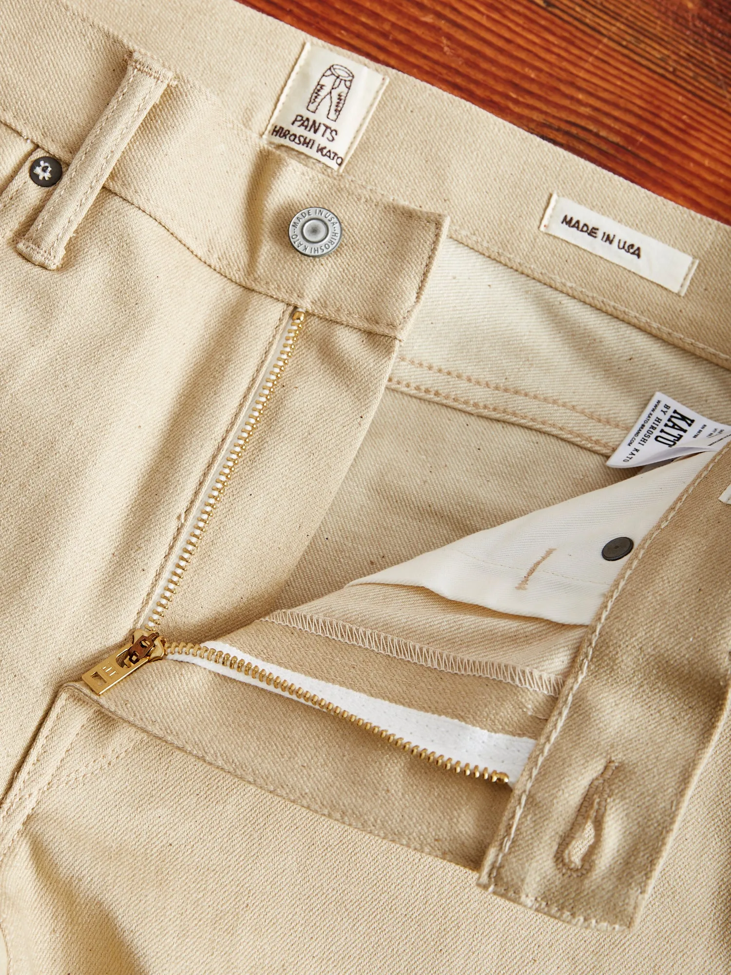 "Raw Beige" 10.5oz Stretch Selvedge Denim - Pen Slim