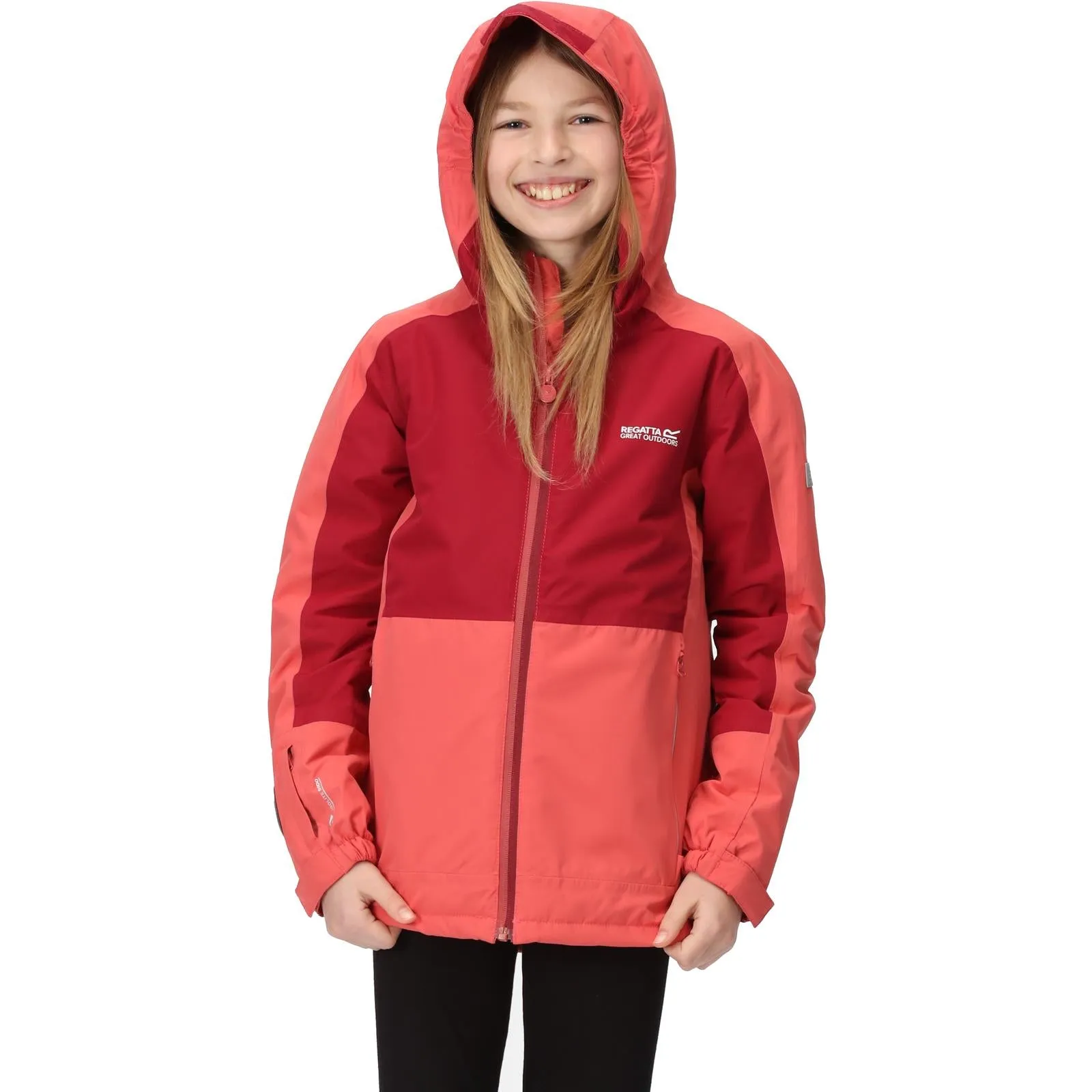 Regatta Kids Beamz III Waterproof Hooded Jacket - Black Seal