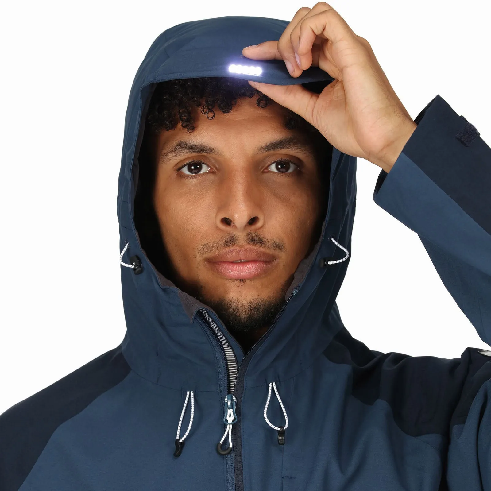 Regatta Mens Britedale Waterproof Walking Rain Jacket - Blue Wing Navy