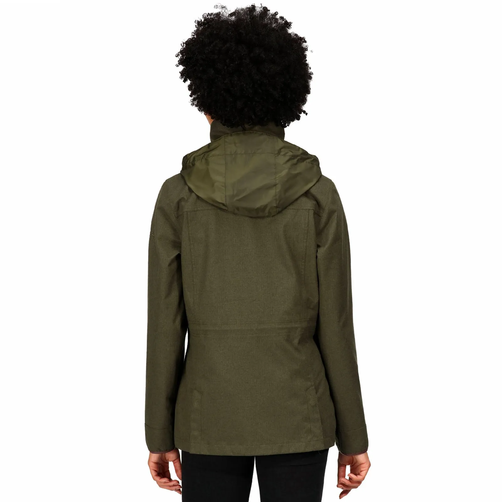 Regatta Womens Alixa Waterproof High Collar Jacket - Dark Khaki