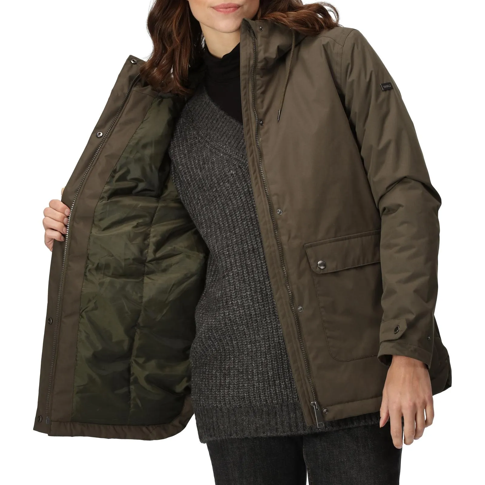 Regatta Womens Broadia Waterproof Hooded Jacket Coat