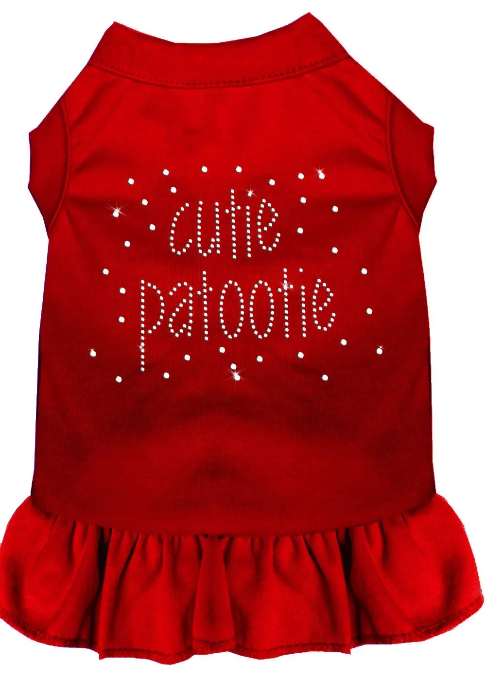 Rhinestone Cutie Patootie Dress Red Med (12)