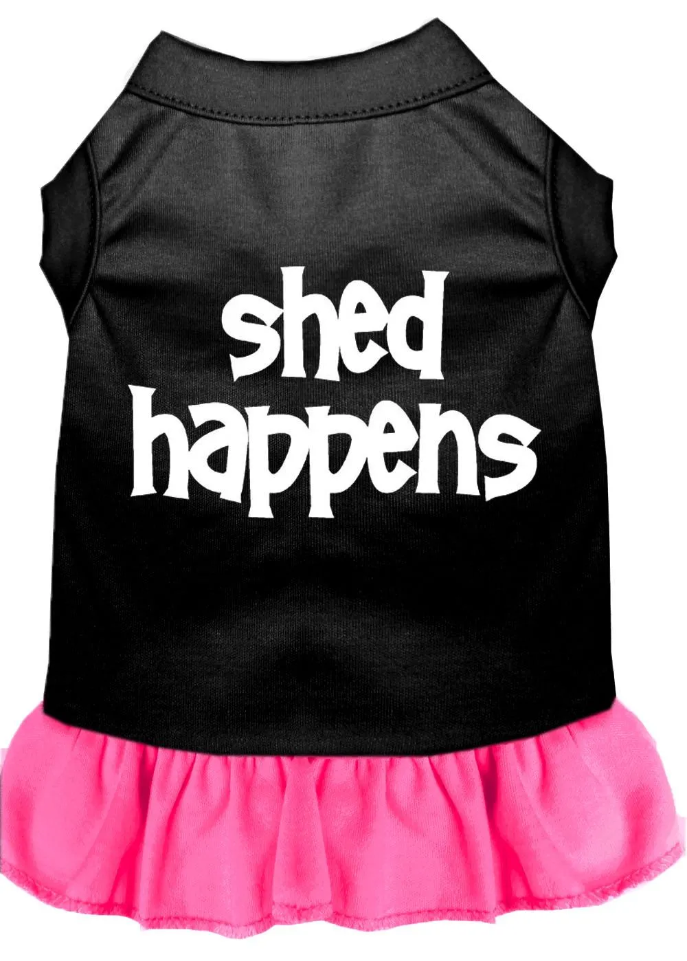 Shed Happens Screen Print Dress Black With Bright Pink Lg (14)