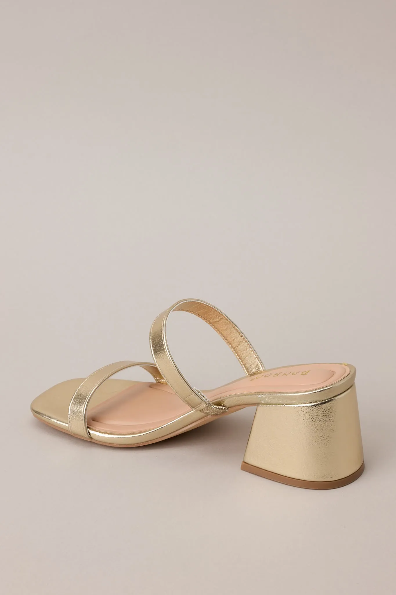 Stolen Moments Gold Block Heel