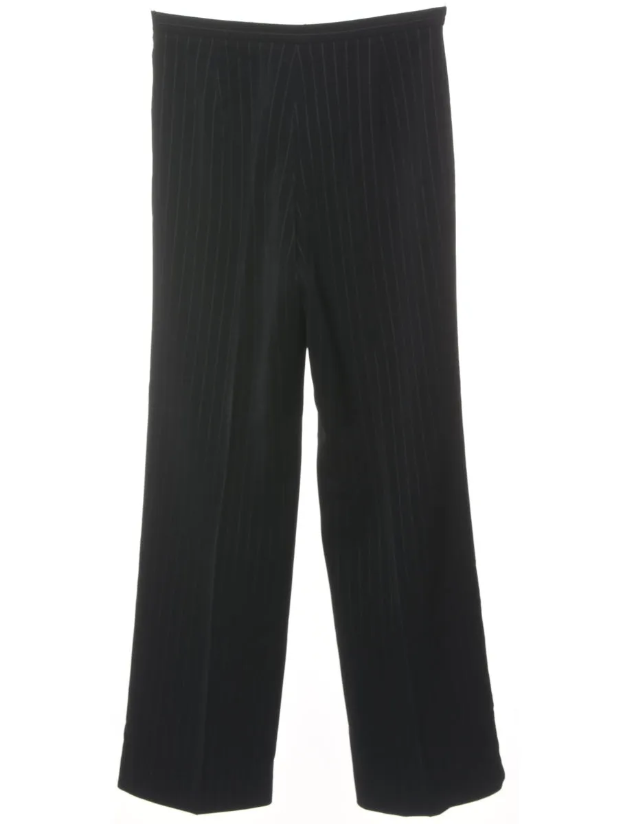 Striped Black Trousers - W29 L31