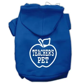 Teachers Pet Screen Print Pet Hoodies Blue Size XL (16)