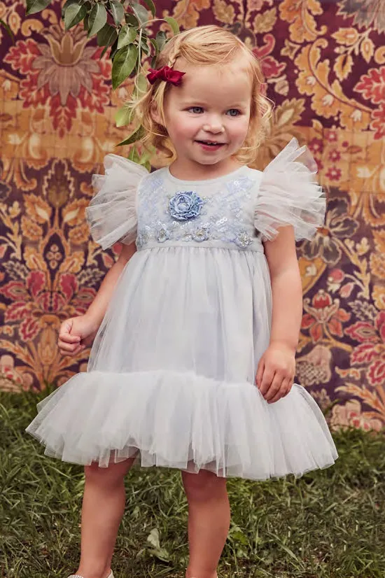 Tutu Du Monde Baby Girls Dress Silver Sky Tulle