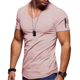 V-neck Fitness Bodybuilding T-shirt