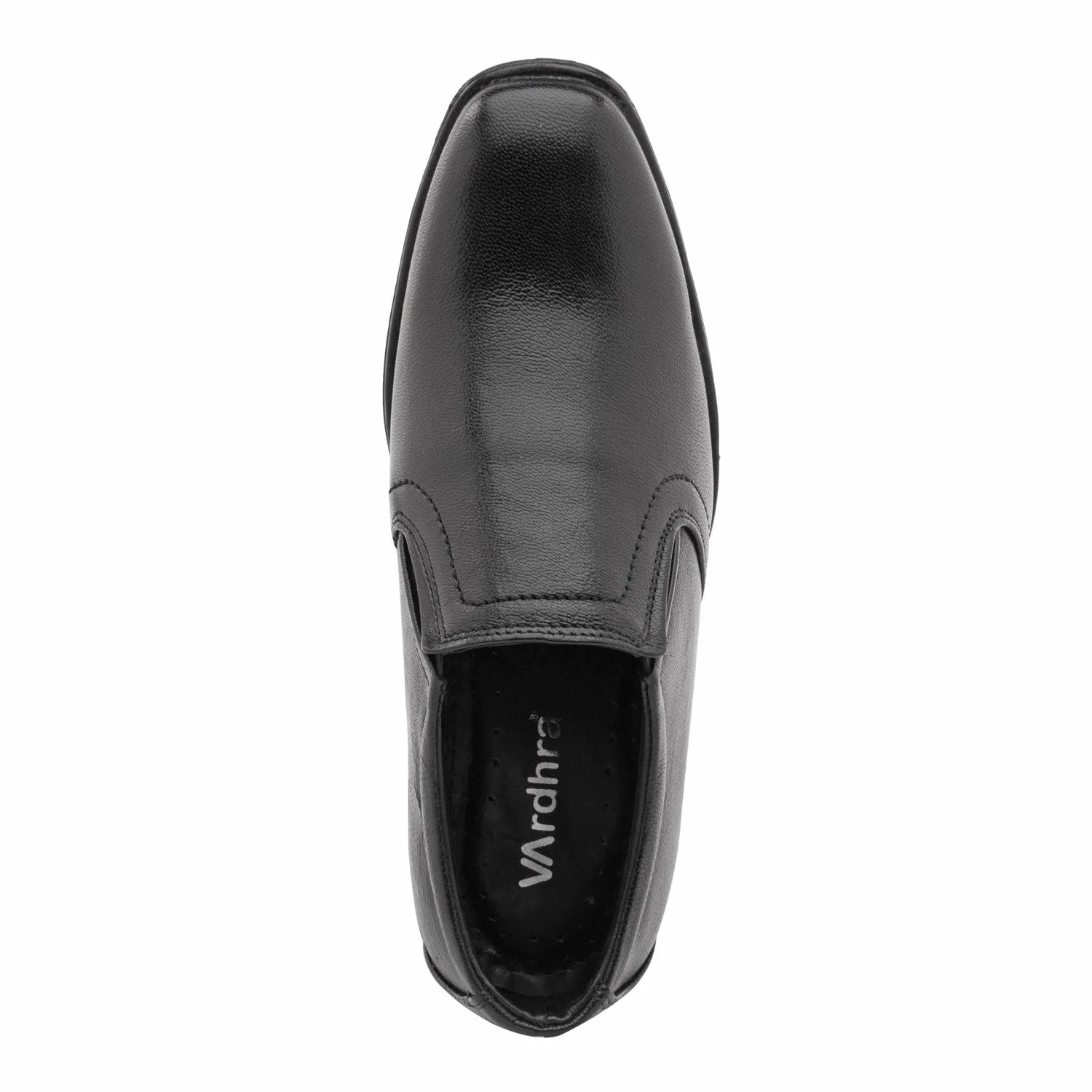 Vardhra Men 100% Genuine Leather - Formal Slip-on Shoes - Black