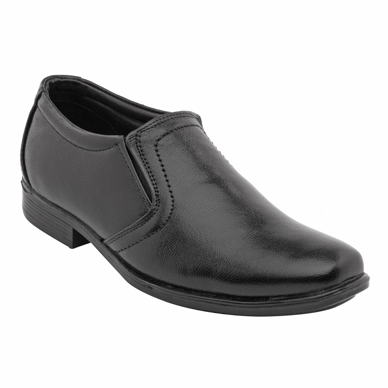 Vardhra Men 100% Genuine Leather - Formal Slip-on Shoes - Black