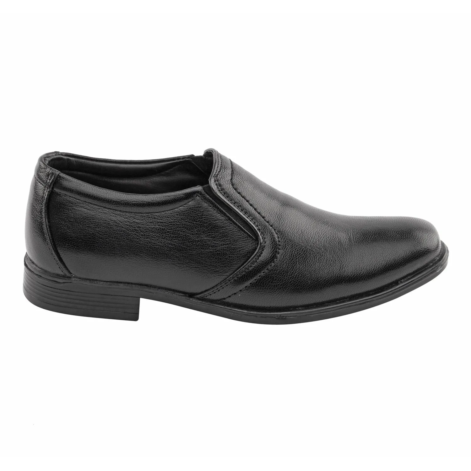 Vardhra Men 100% Genuine Leather - Formal Slip-on Shoes - Black