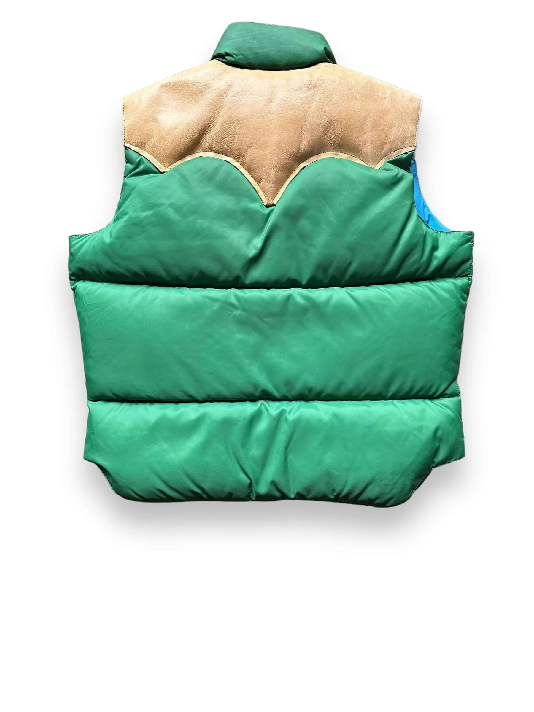 Vintage Rocky Mountain Featherbed Green and Blue Down Vest SZ XL