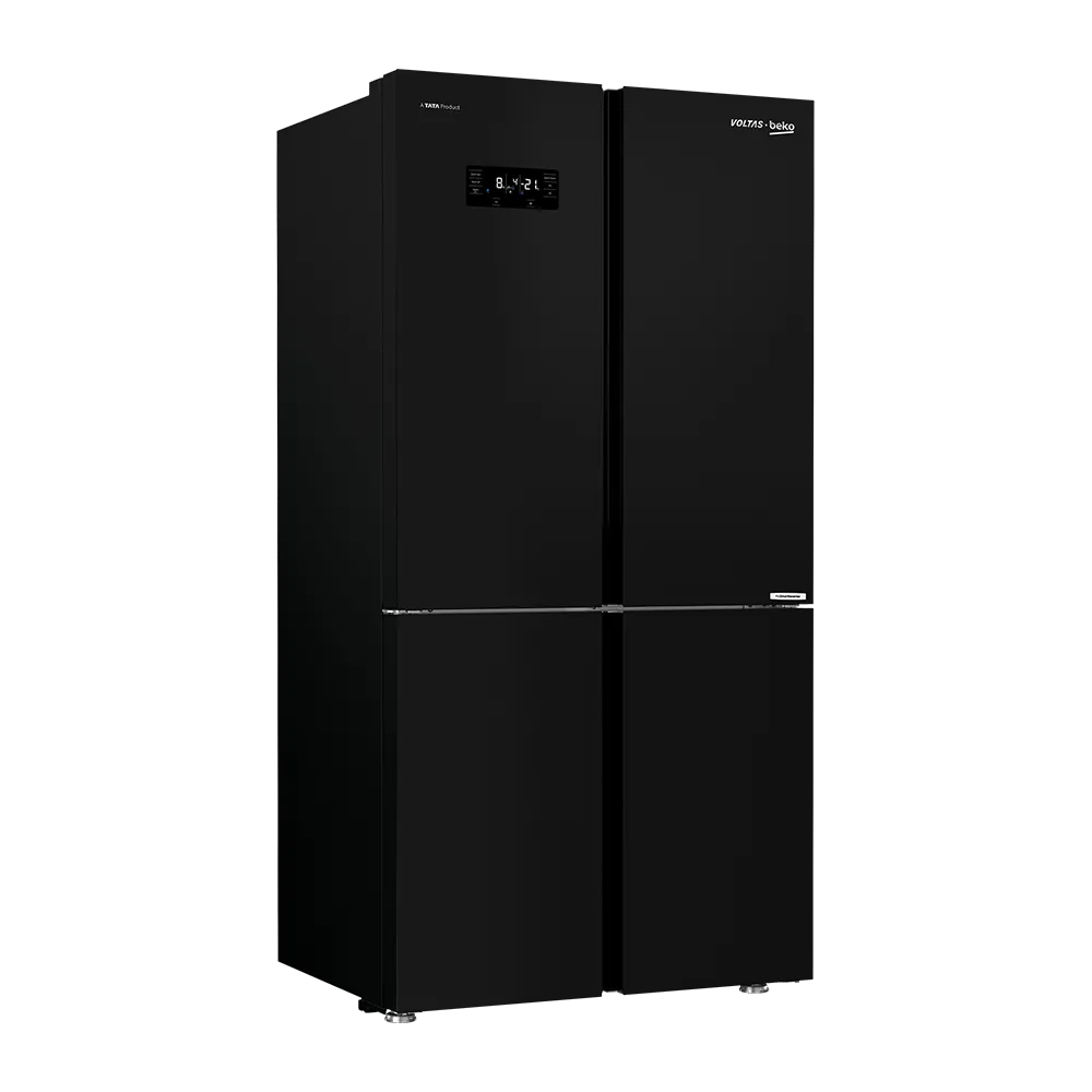 Voltas Beko  RSB64GF  626 L Side by Side Refrigerator (Black Glass) 4 Door Convertible Refrigerator