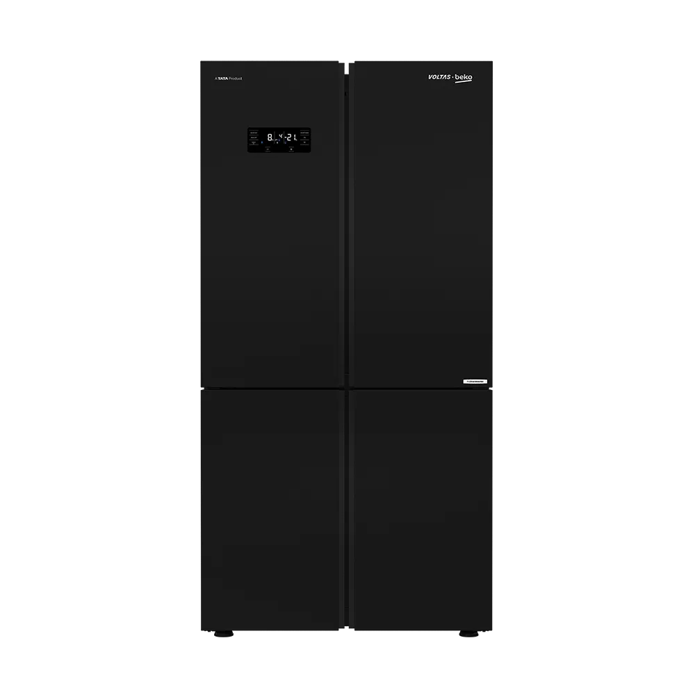 Voltas Beko  RSB64GF  626 L Side by Side Refrigerator (Black Glass) 4 Door Convertible Refrigerator