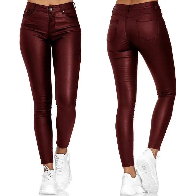 Women PU Leather Pants