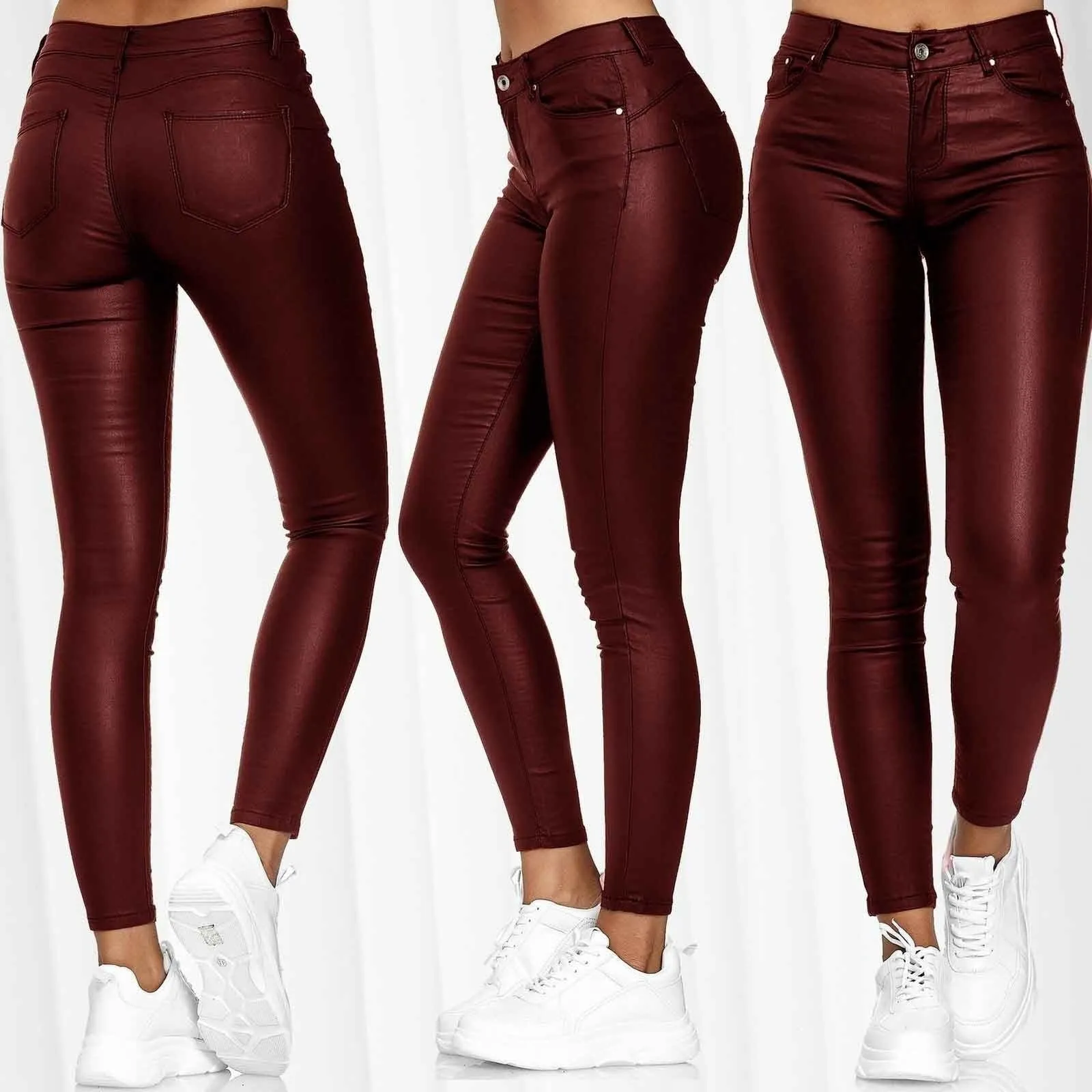 Women PU Leather Pants