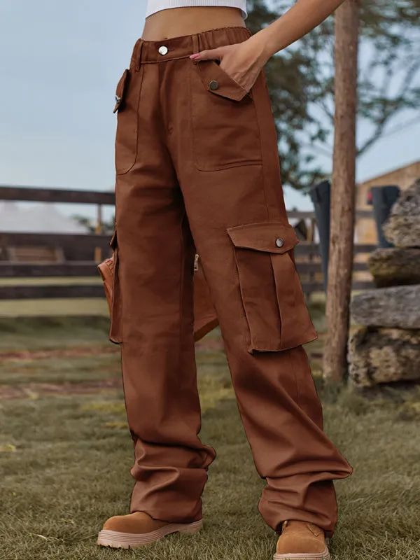 Women's Elasticated Waist Durable Cargo Trousers